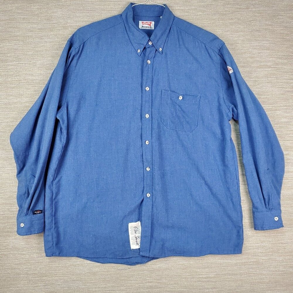 Bulwark Extreme FR Shirt Mens XL Arch Flash USA Gorpcore Techwear Chambray